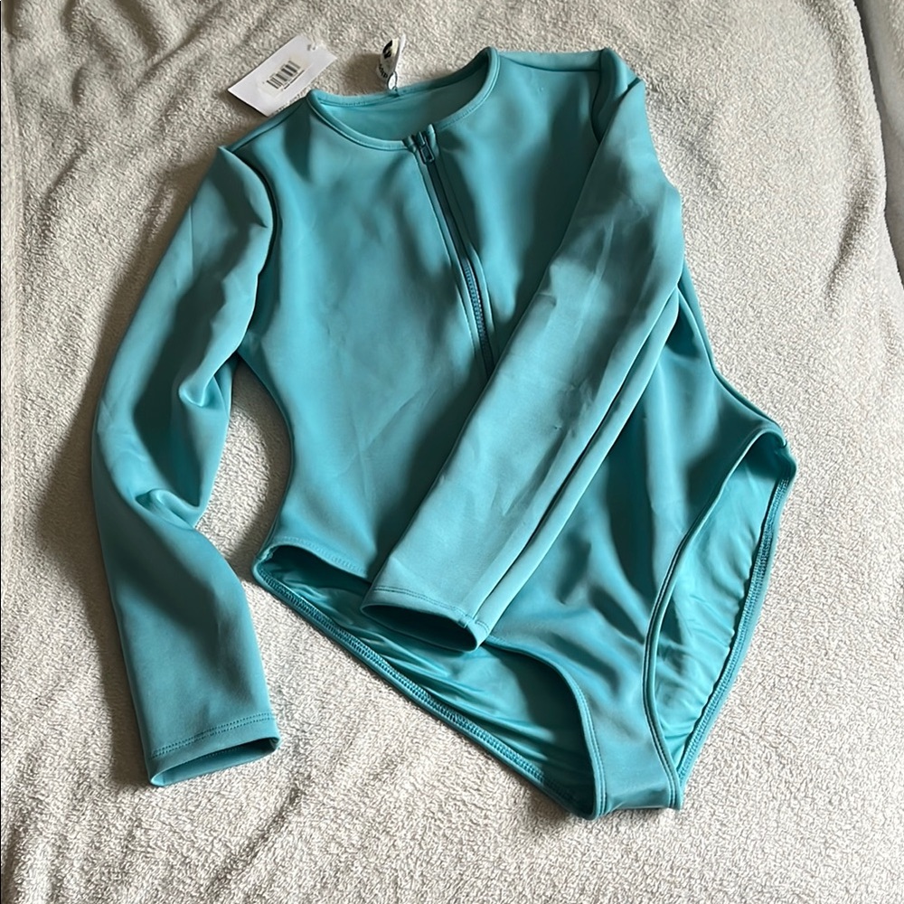 Dippin' Daisy's Teal Zip-Up Suimsuit